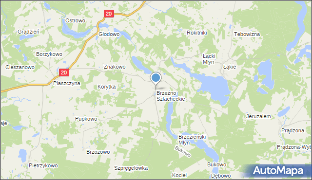 Mapa Brzeźno Szlacheckie Brzeźno Szlacheckie na mapie Targeo